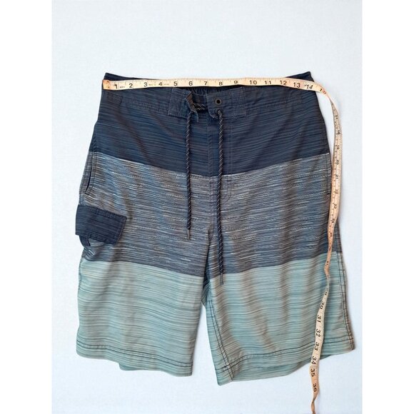 George Size S (28-30) Blue Striped E-Board Swim Trunks - Picture 4 of 10